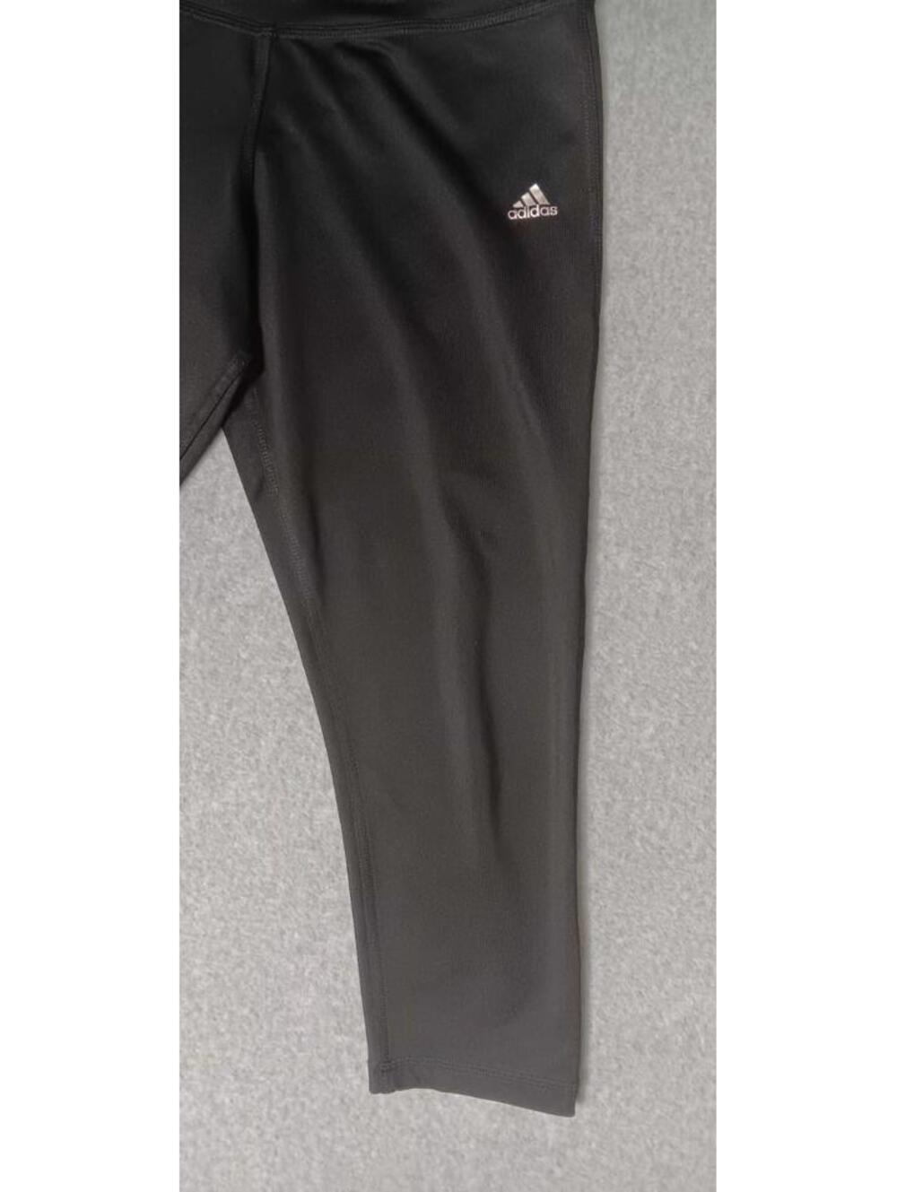 Adidas Capri Leggings Womens Size Small Black Running Jogging Athletic... - Picture 10 of 12
